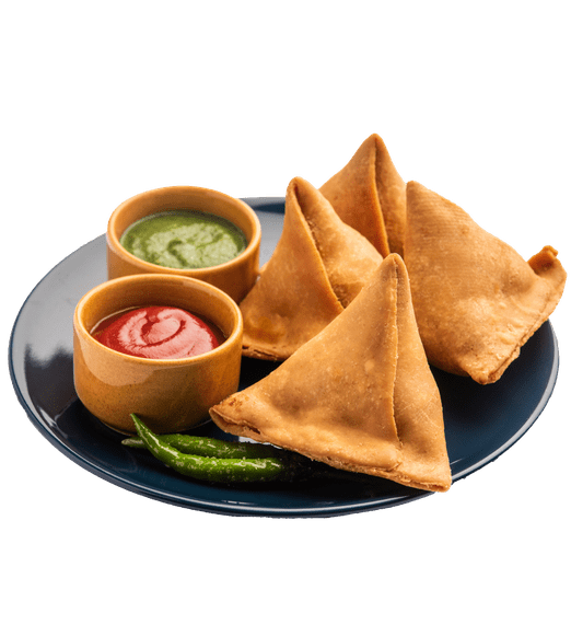 A bowl of vegetable samosas